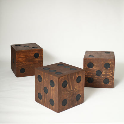 Solid Wood Dice Table, Set of 3