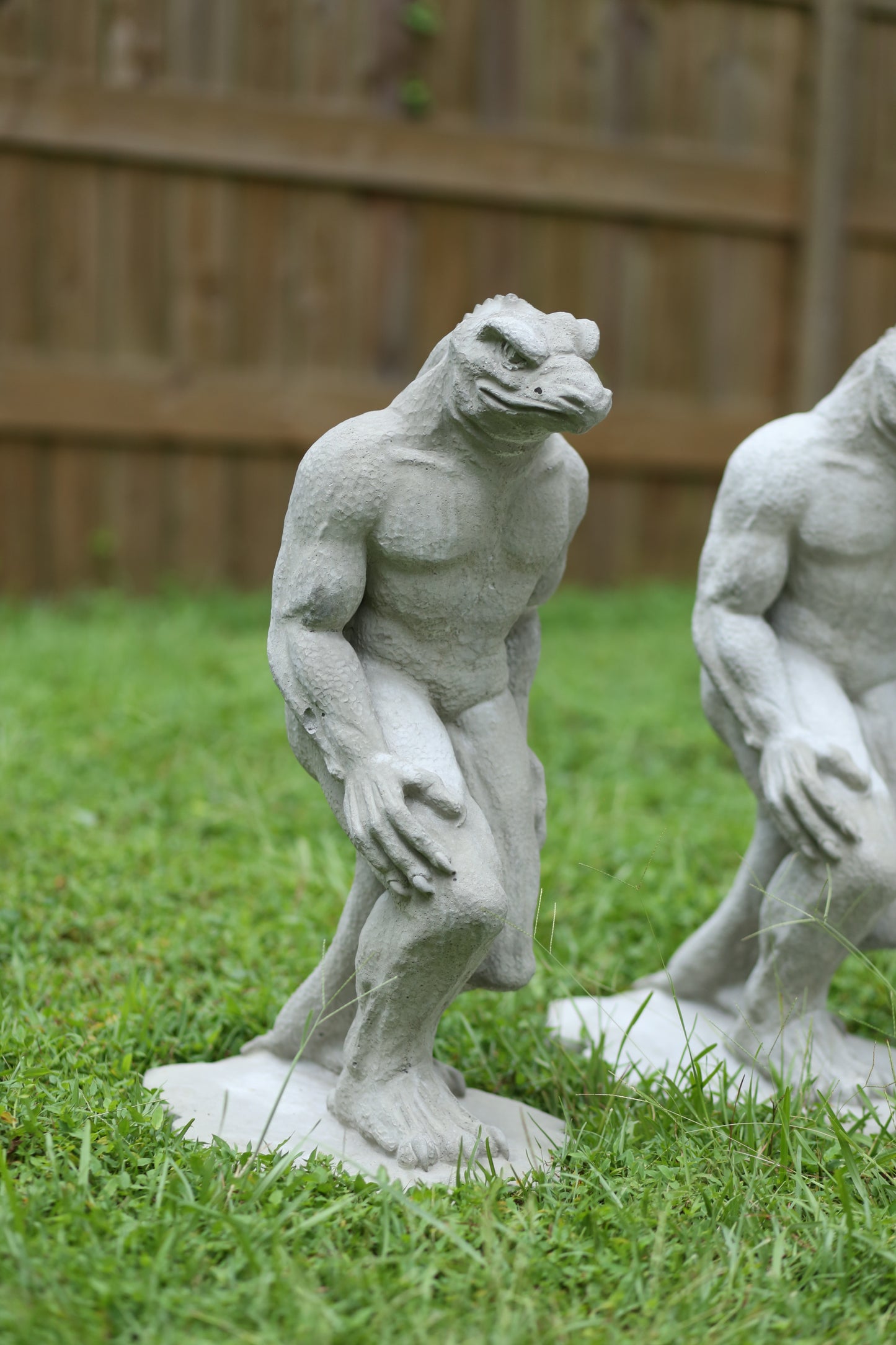 Concrete Lizardman Statue