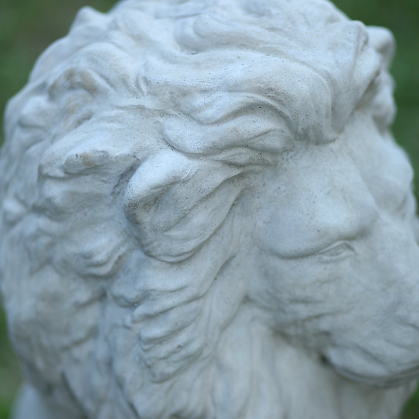 Concrete Estate Lion Statues, Set of 2